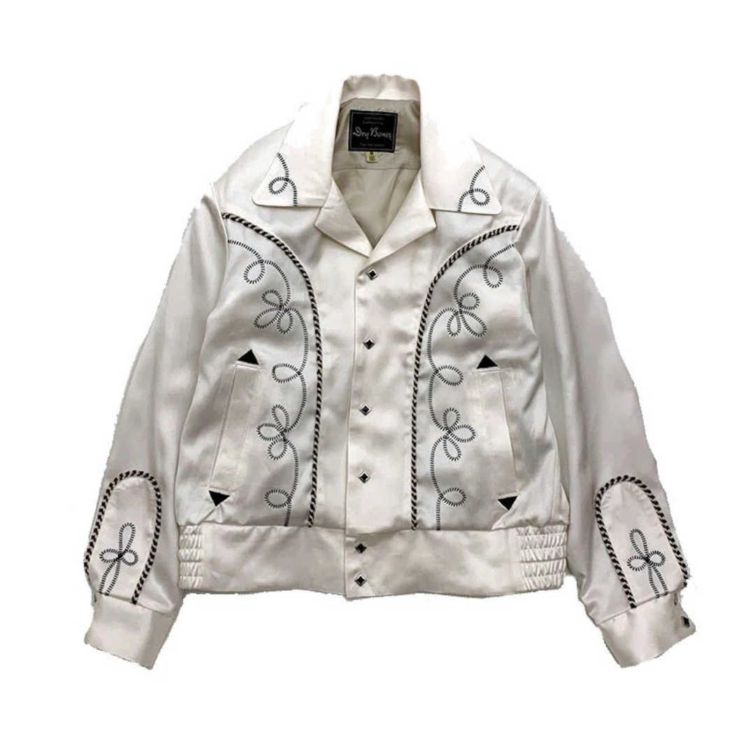 Dry Bones Western Style Satin Jacket — front view