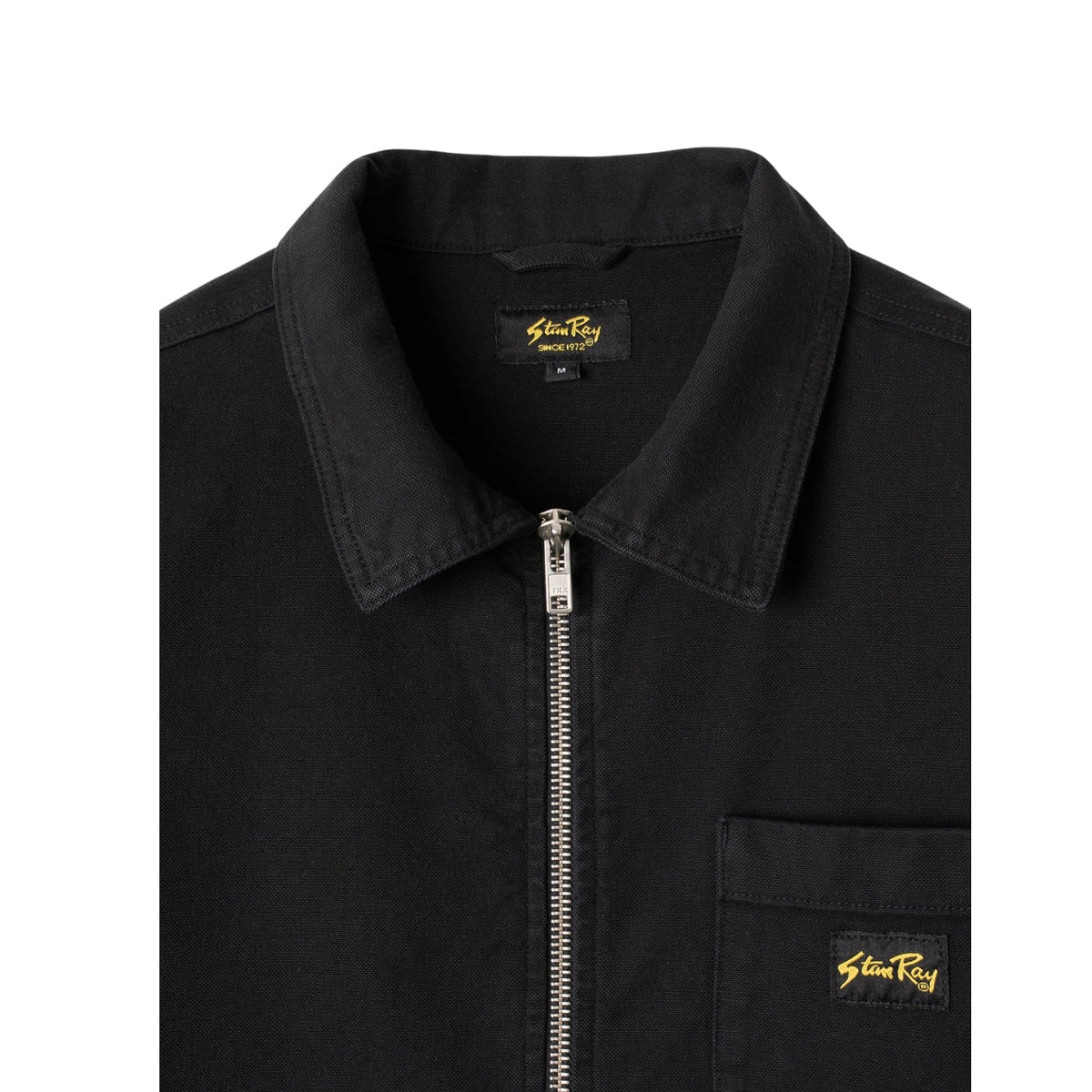 Stan Ray Zip Shirt — Washed Black Canvas — view 4