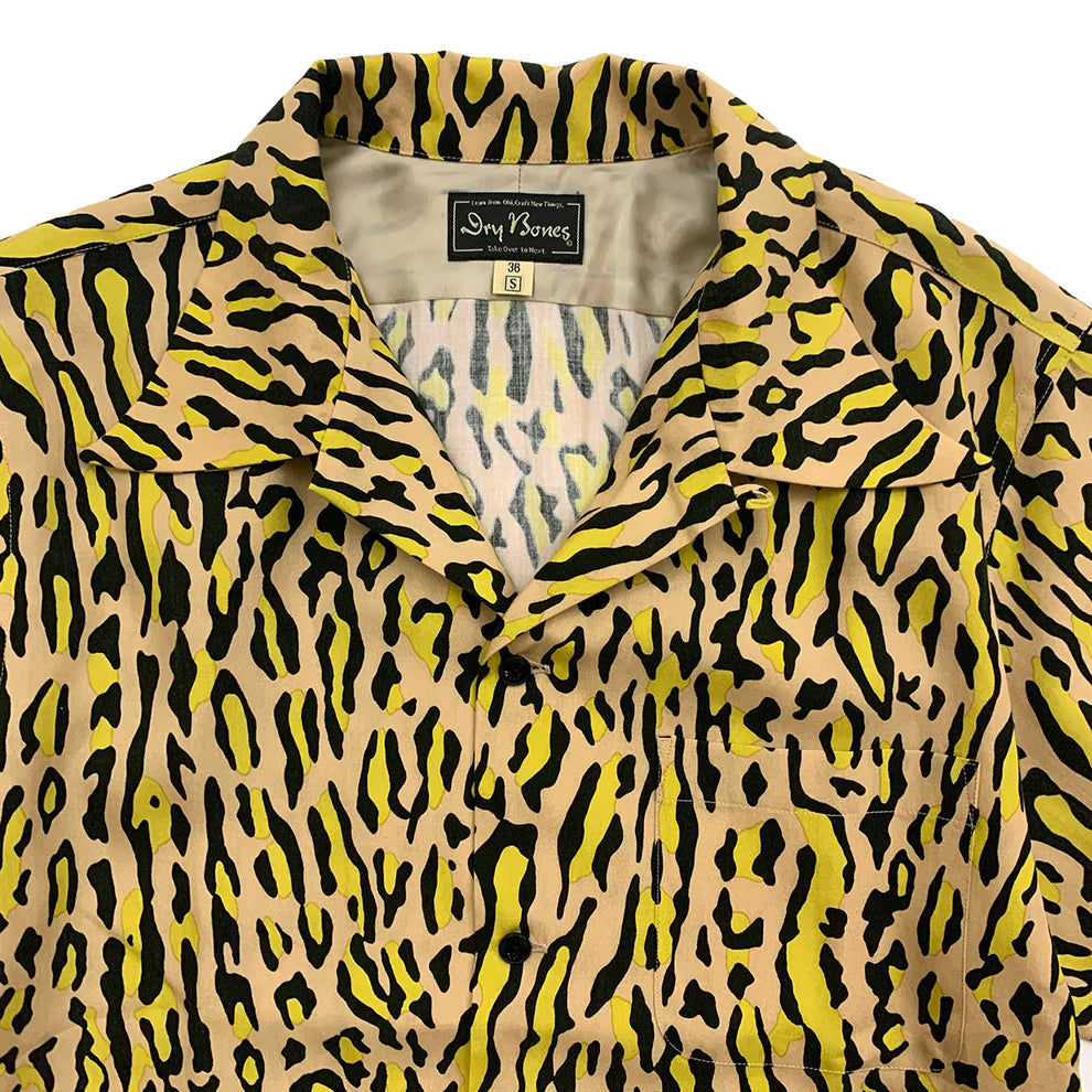 Dry Bones Short Sleeve Open Shirt Vincents Leo — Beige — view 5