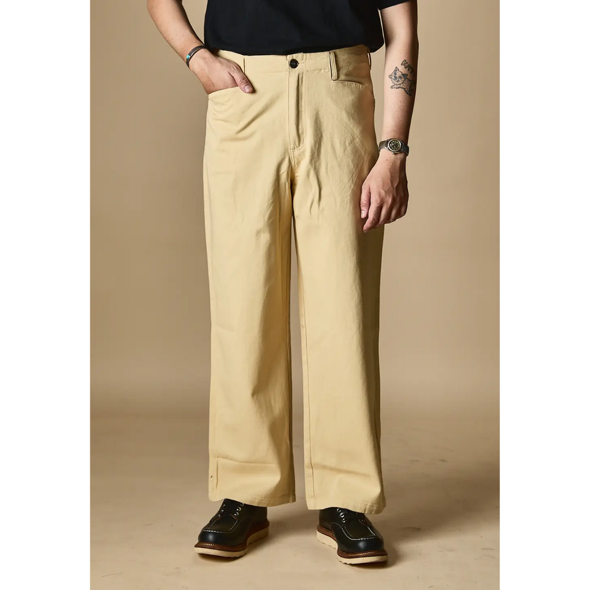 Legs Co Straight Cut - Regular Work Pants — Beige — view 4