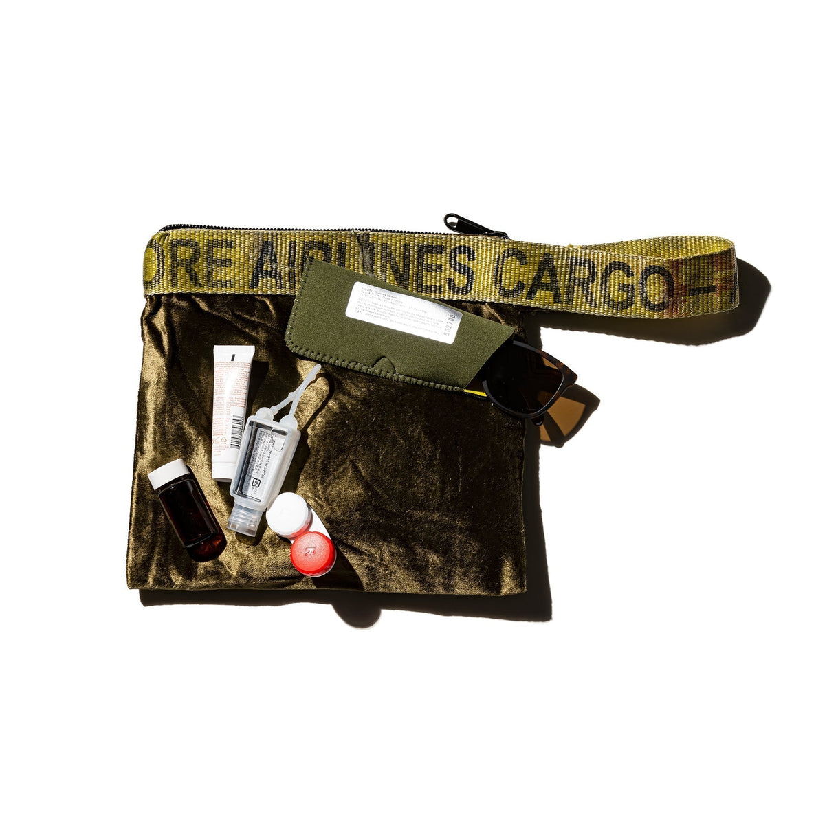 Puebco Vintage Sling Belt Pouch / Olive — front view