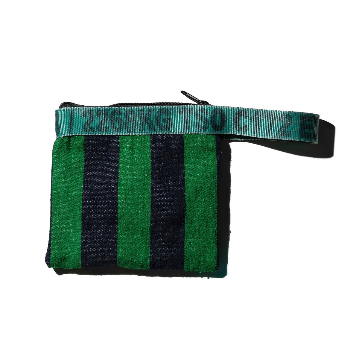 Puebco Rug Pouch / Green X Navy Blue — view 3