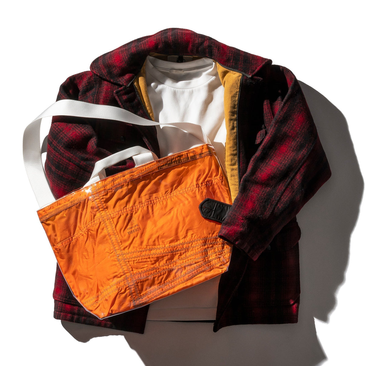 Puebco Covered Parachute Document Bag — Orange — front view