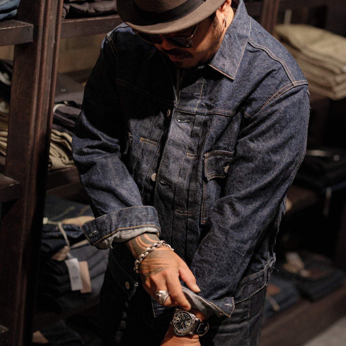 orSlow '50s Denim Jacket — One Wash — front view