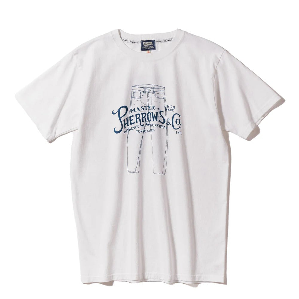 Pherrow's Workwear Logo — White — front view