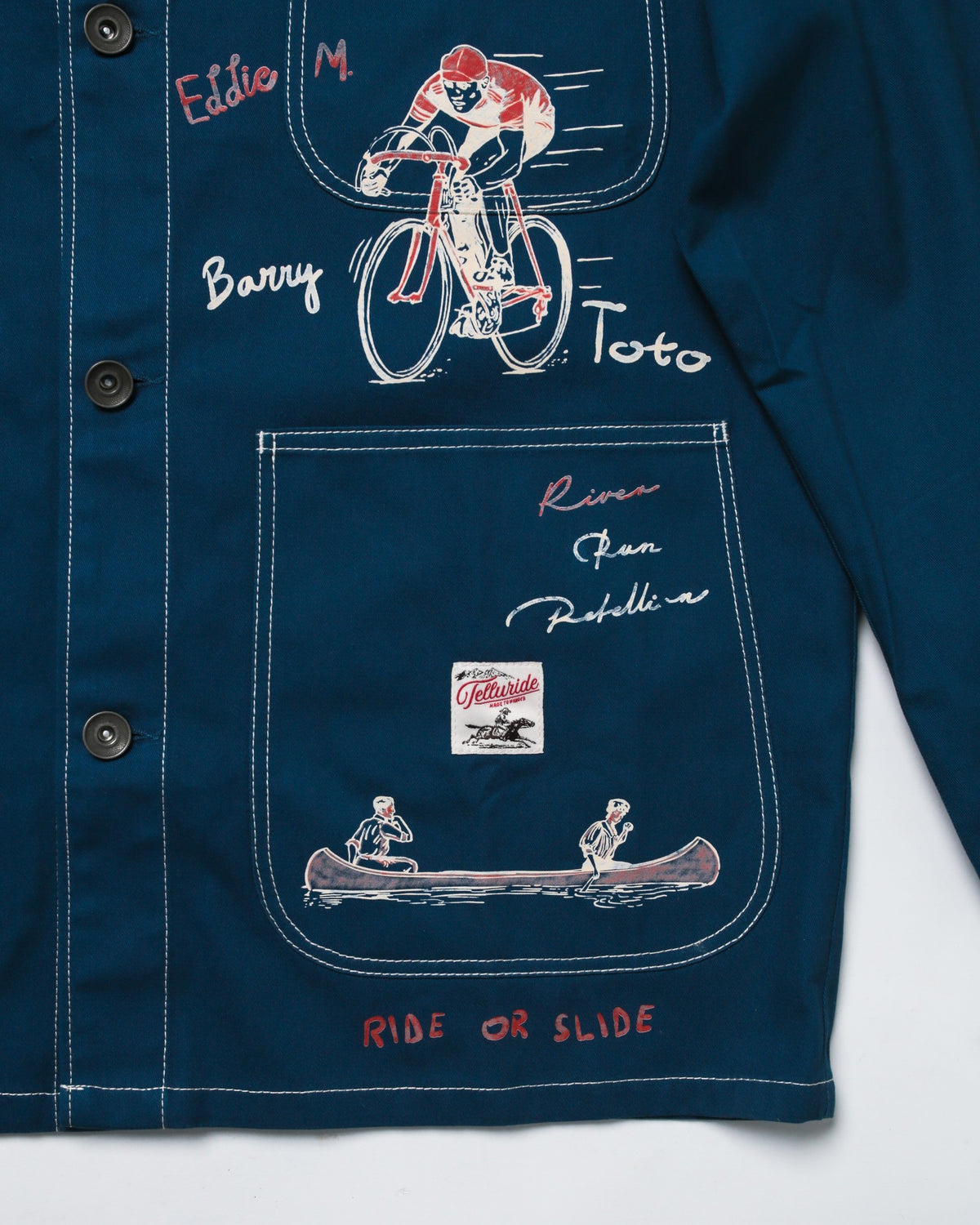 Telluride Field Note Chore Coat — Industrial Blue — view 6
