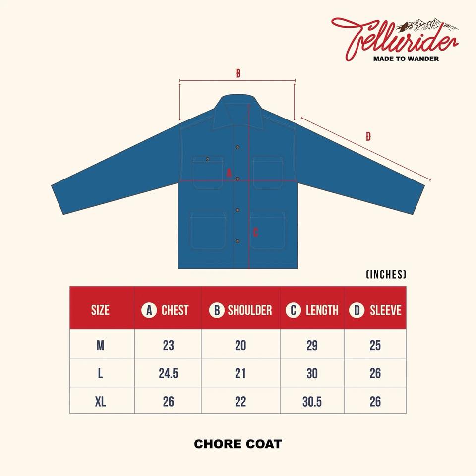 Telluride Field Note Chore Coat — Industrial Blue — view 12