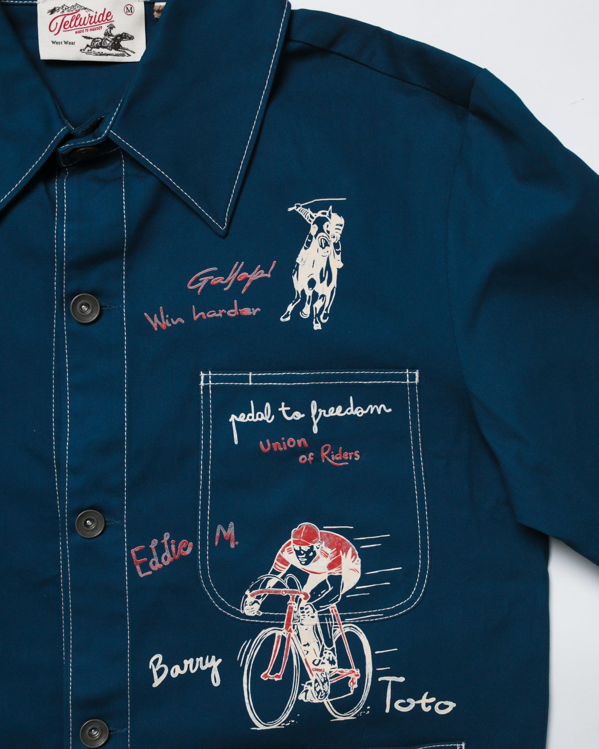 Telluride Field Note Chore Coat — Industrial Blue — view 4