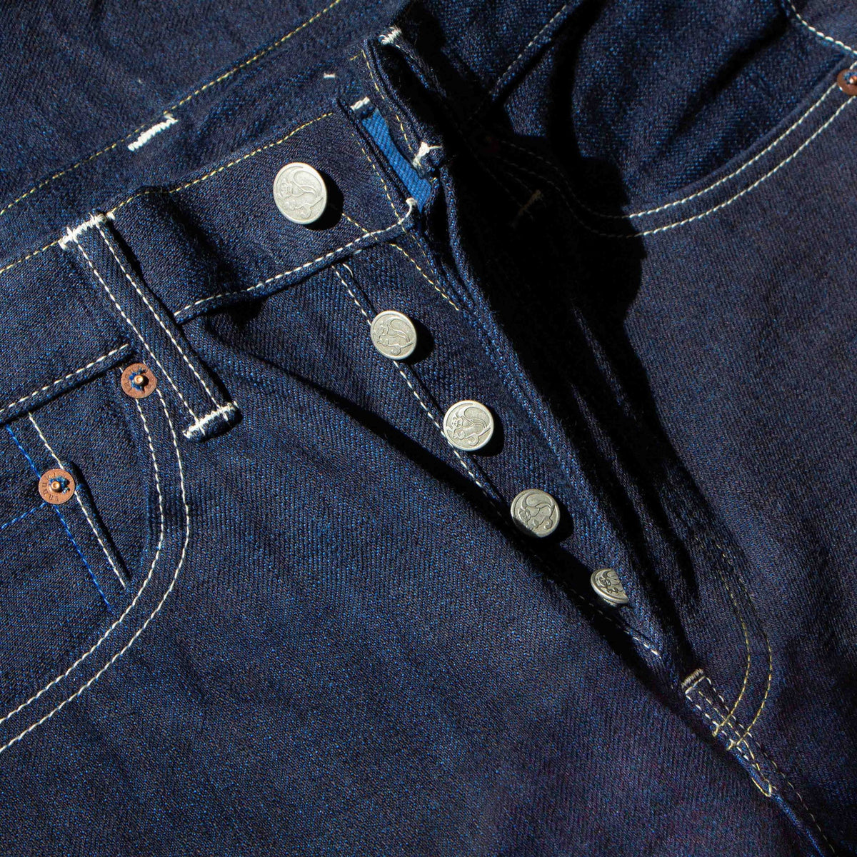 Tanuki Yurai High Tapered — Indigo X Cobalt Blue — view 3