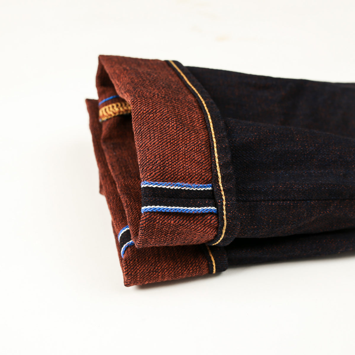 Tanuki Kakishibu Loose Straight — Indigo X Kakishibu — view 5