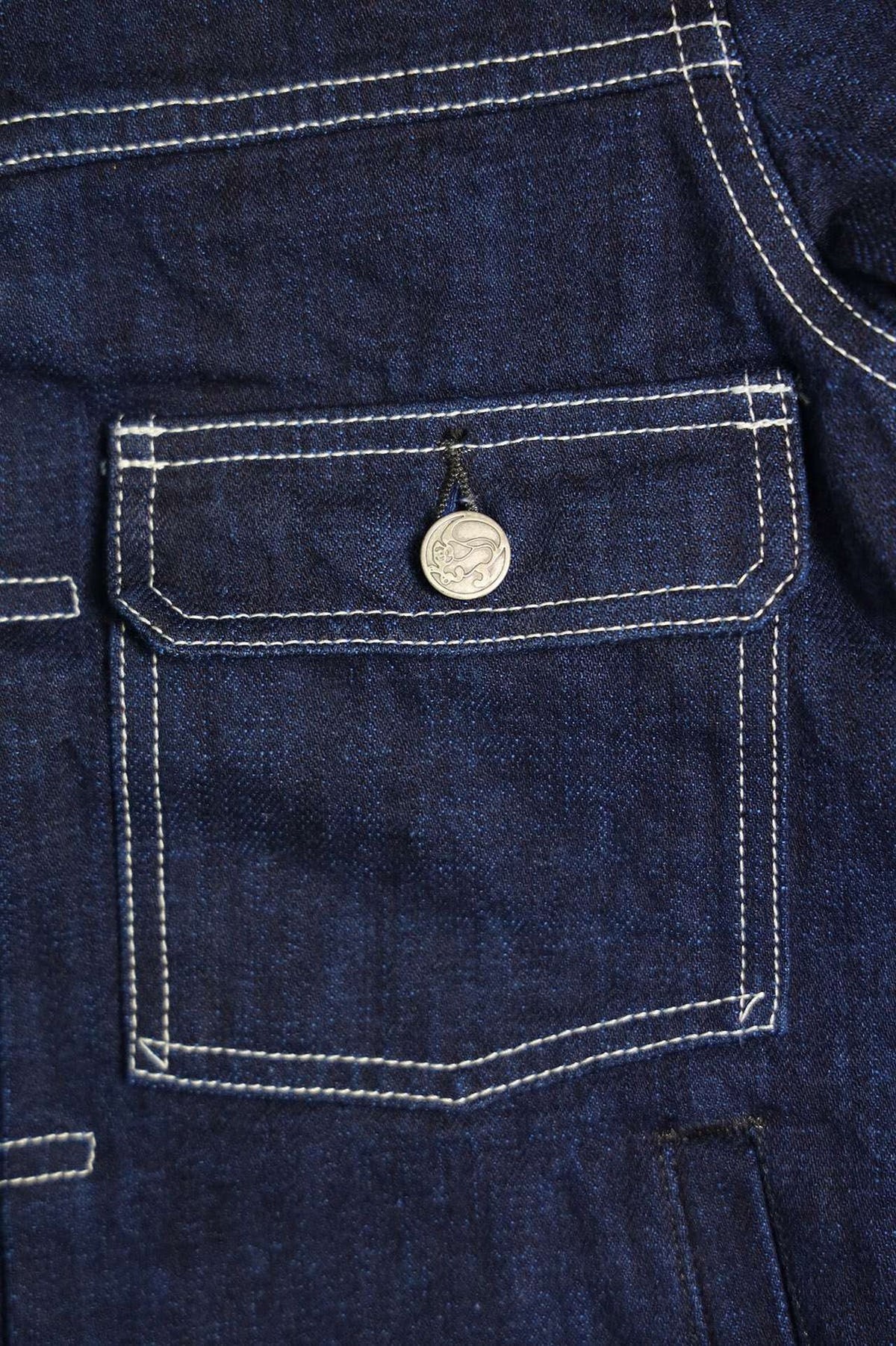 Tanuki Kakishibu Type 2 Jacket — Indigo X Kakishibu — view 4
