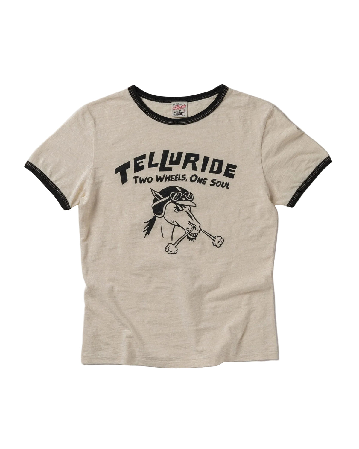 Telluride Ringer Tee One Soul — White/Black — front view