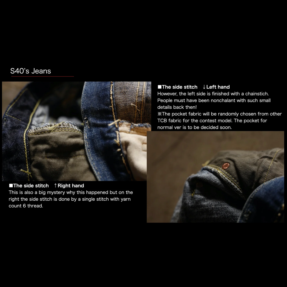 TCB Jeans S'40s Jeans — Indigo — view 6