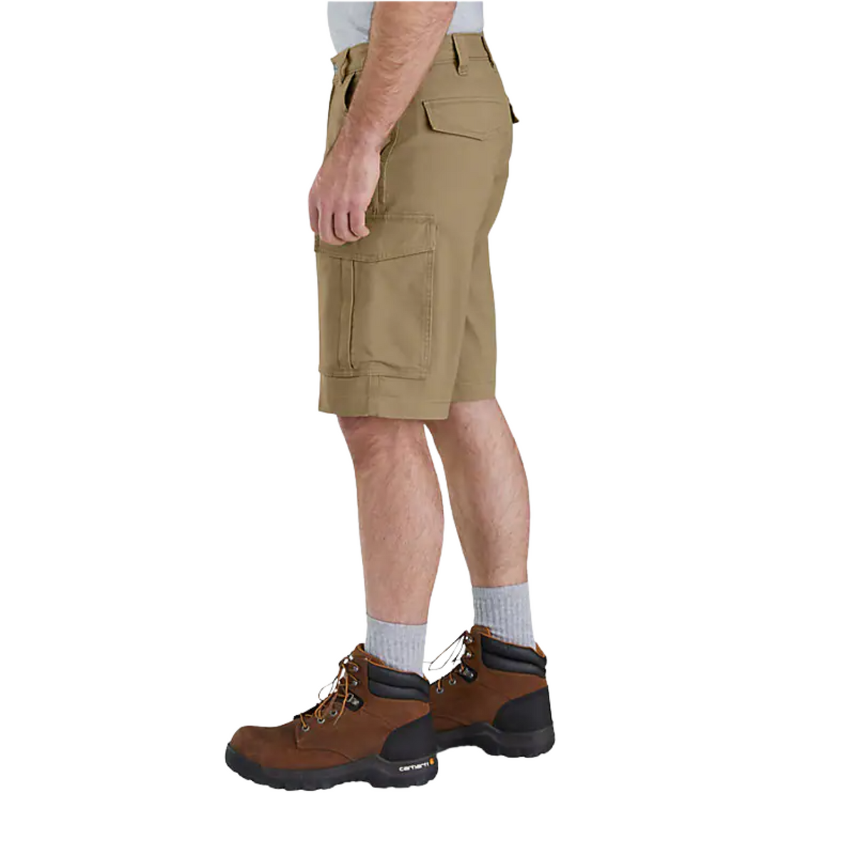 Carhartt Rugged Flex Relaxed Fit Canvas Cargo Work Short — Dark Khaki — view 4