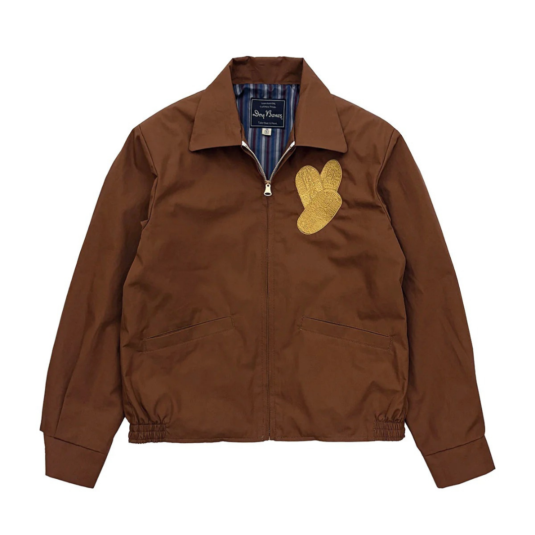Dry Bones Embroidered Jacket Snake And Gavel — Brown — view 2