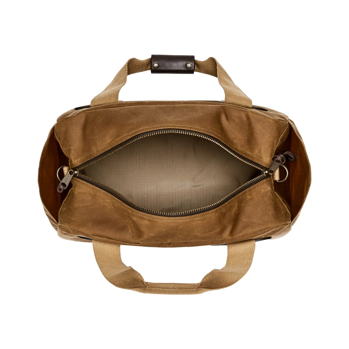Filson Small Tin Cloth Duffle Bag — Dark Tan — view 7