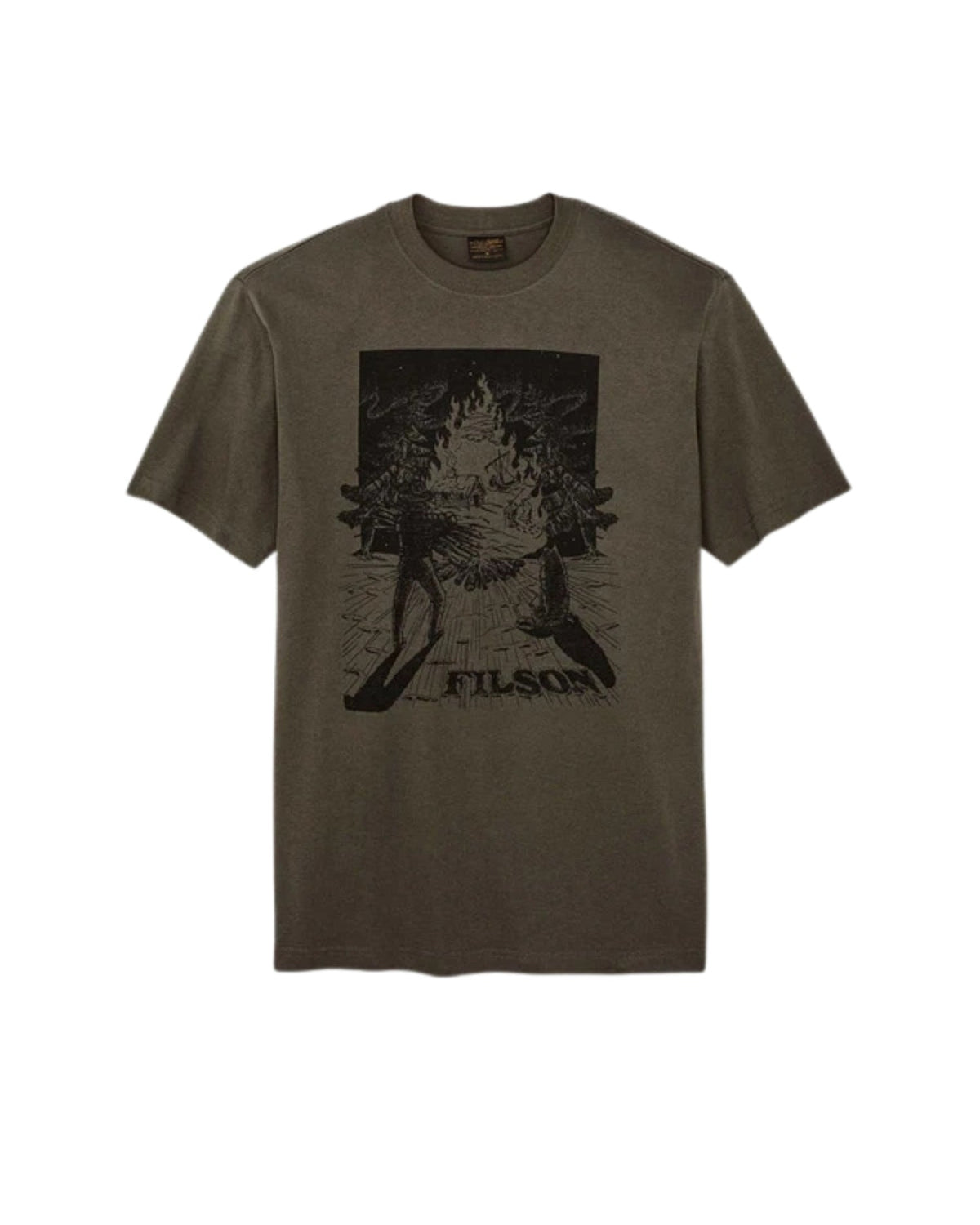 Filson Short Sleeve Frontier Graphic T-Shirt — Tarmac/Vision — front view