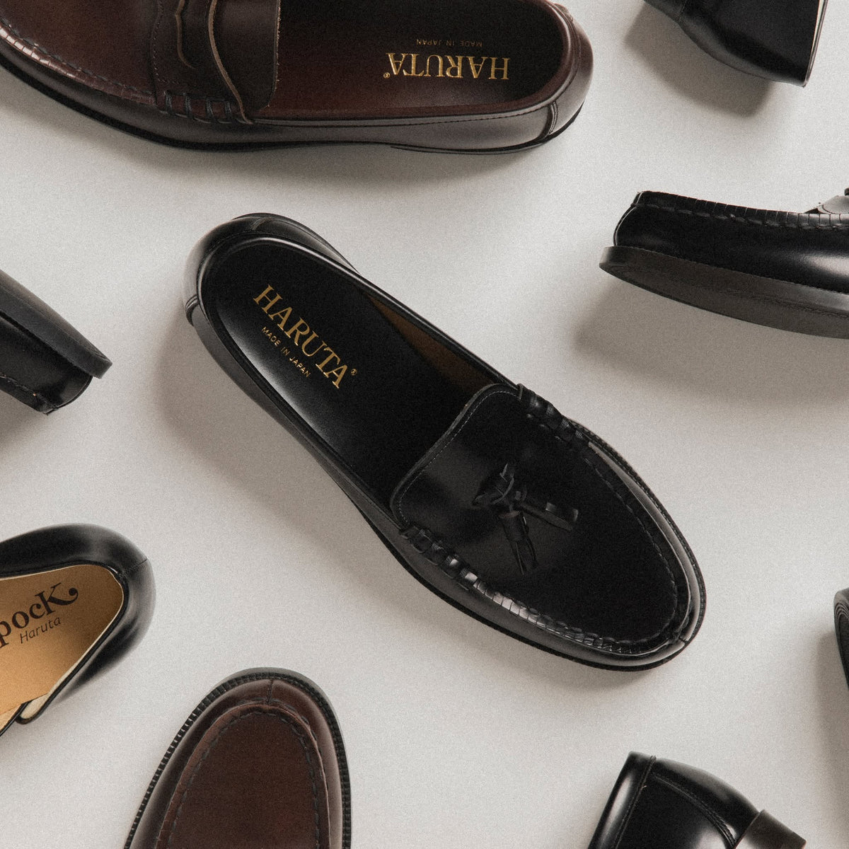 HARUTA TASSEL LOAFER 907 - BLACK