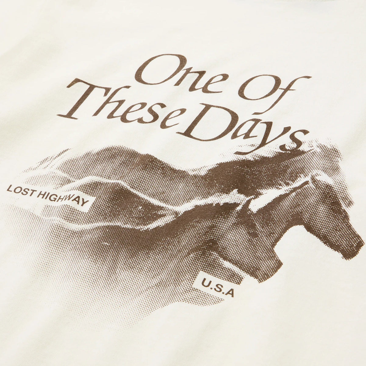 One Of These Days Lost Highway T-Shirt — Bone — view 2