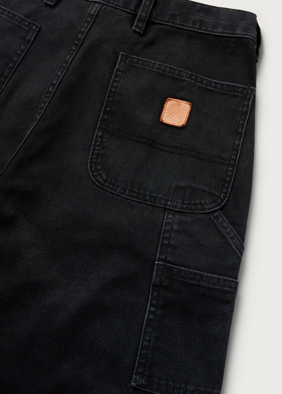 One Of These Days Canvas Double Knee Pants — Washed Black — view 4