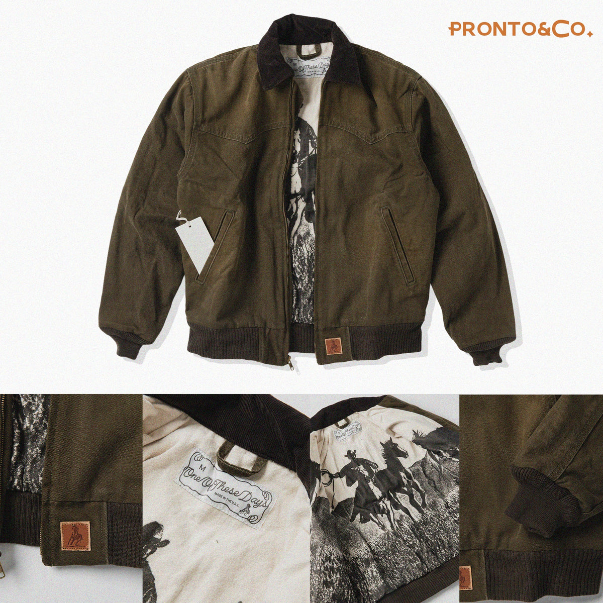 One Of These Days Ranch Jacket — Worn Green — view 5