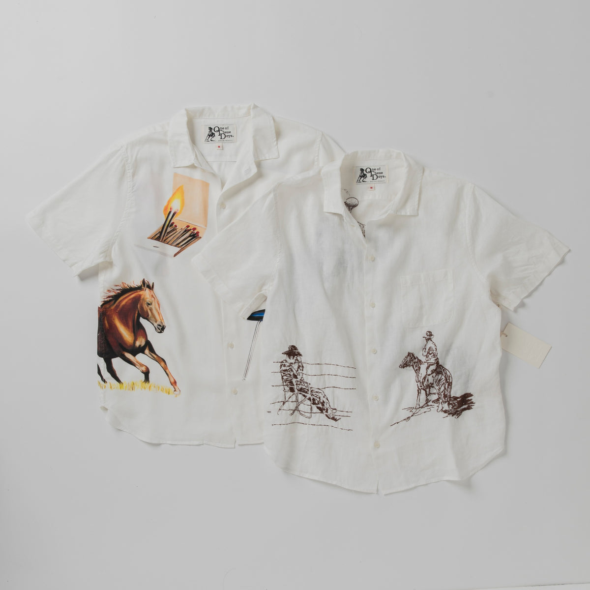 One Of These Days I Never Believed In Much But I Believe In You Camp Shirt — Ivory — view 6