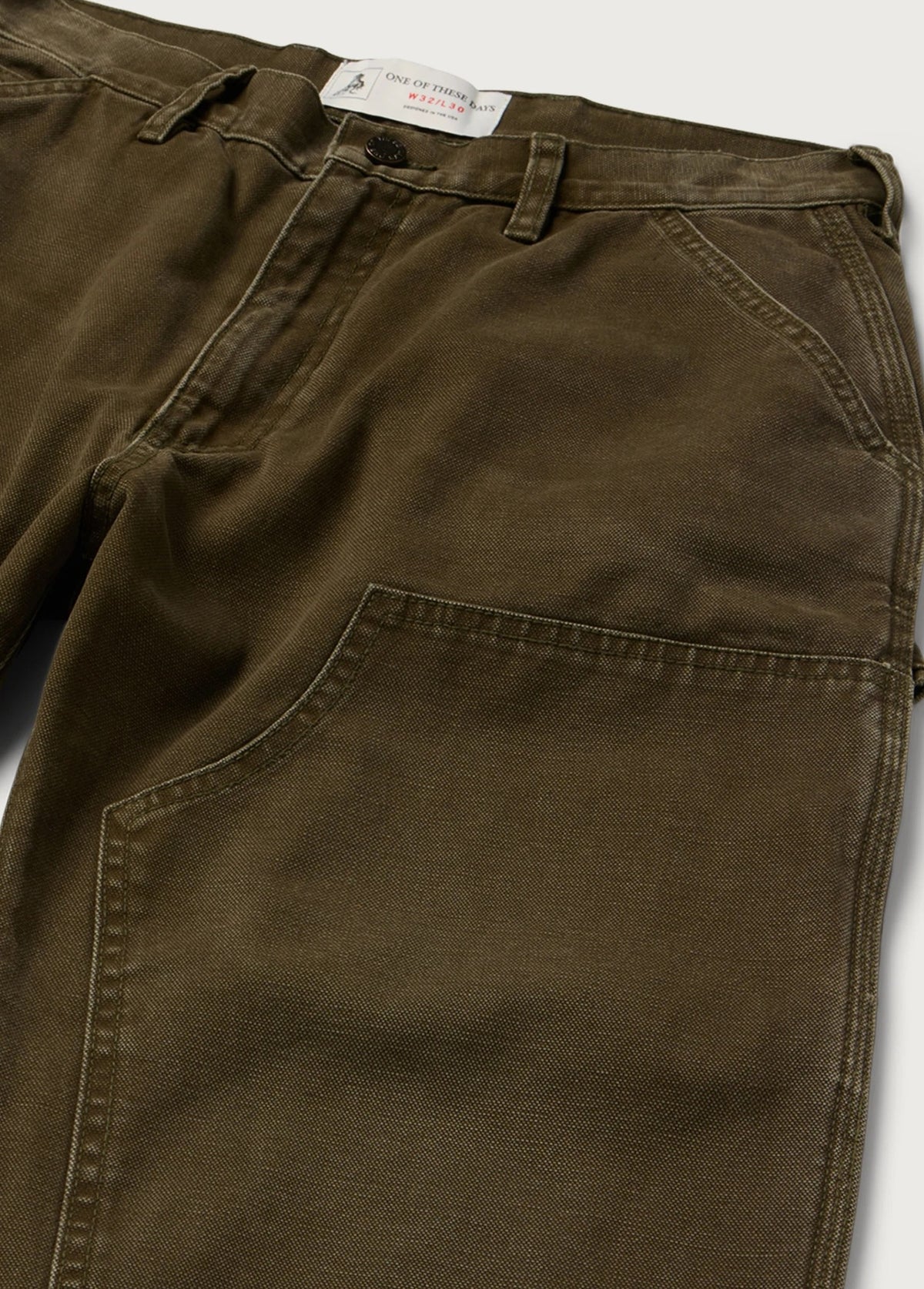 One Of These Days Canvas Double Knee Pants — Washed Brown — view 3