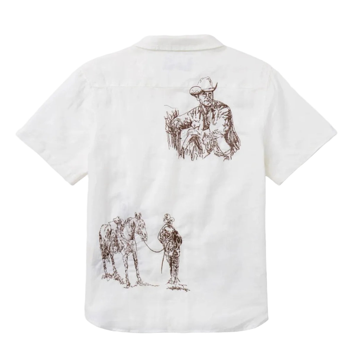 One Of These Days Remember Me Camp Shirt — Ivory — view 2