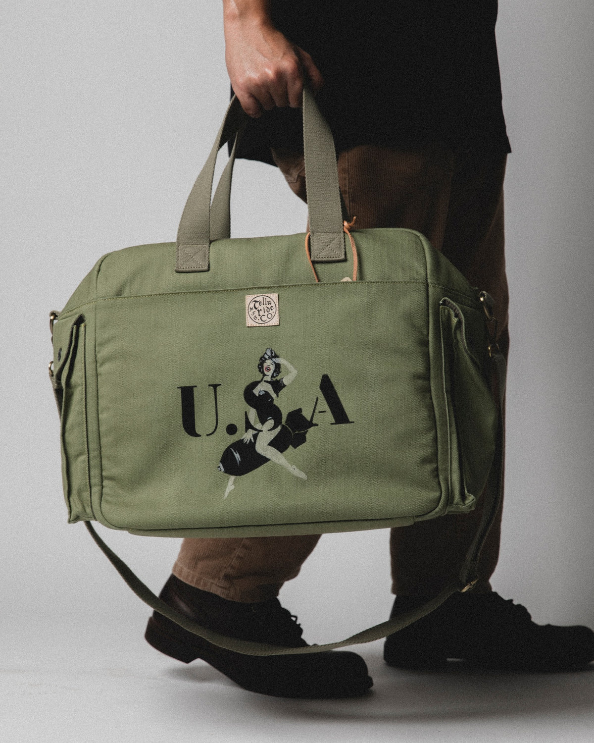 Telluride Monkey Carrier Tote — Sage Green — view 10