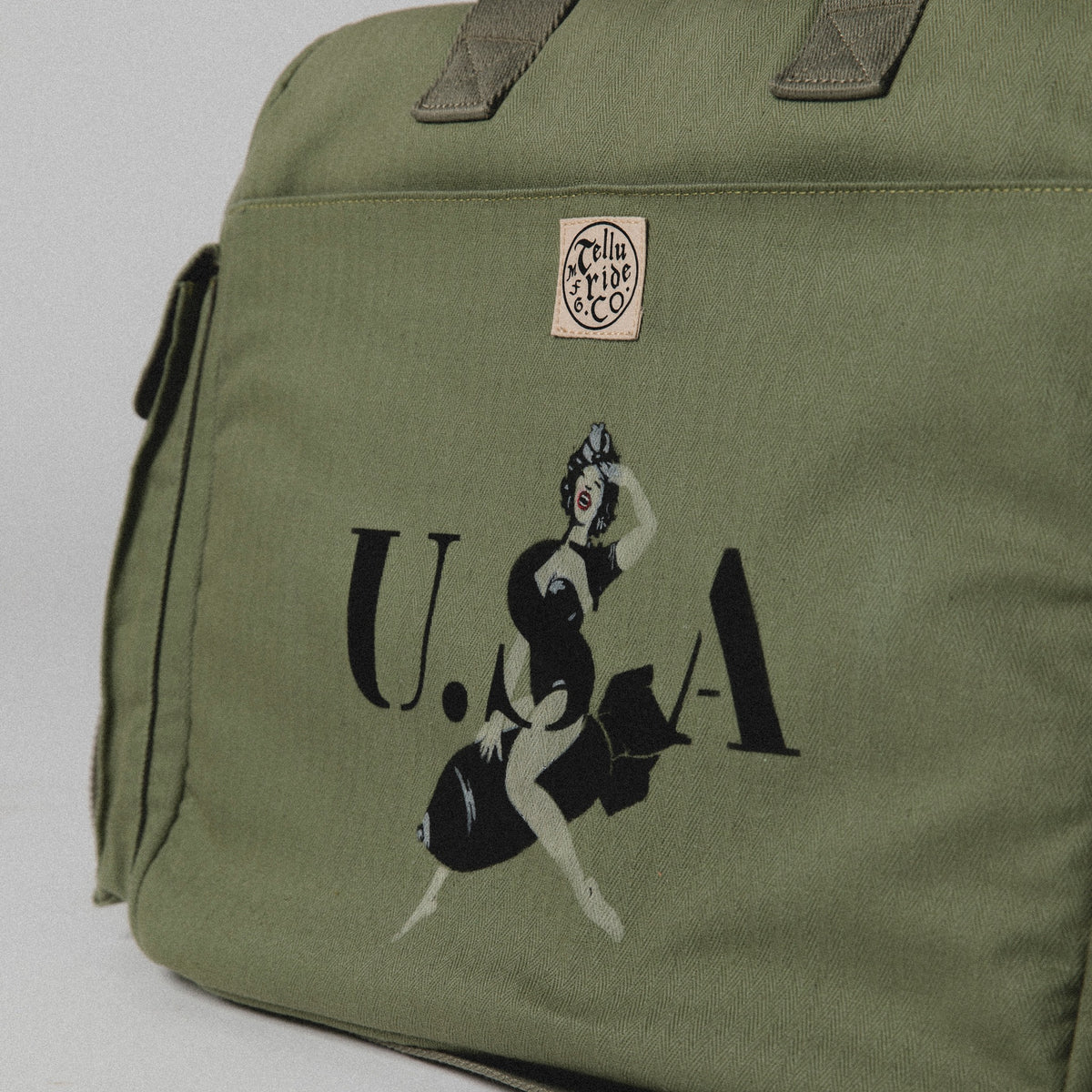 Telluride Monkey Carrier Tote — Sage Green — view 6