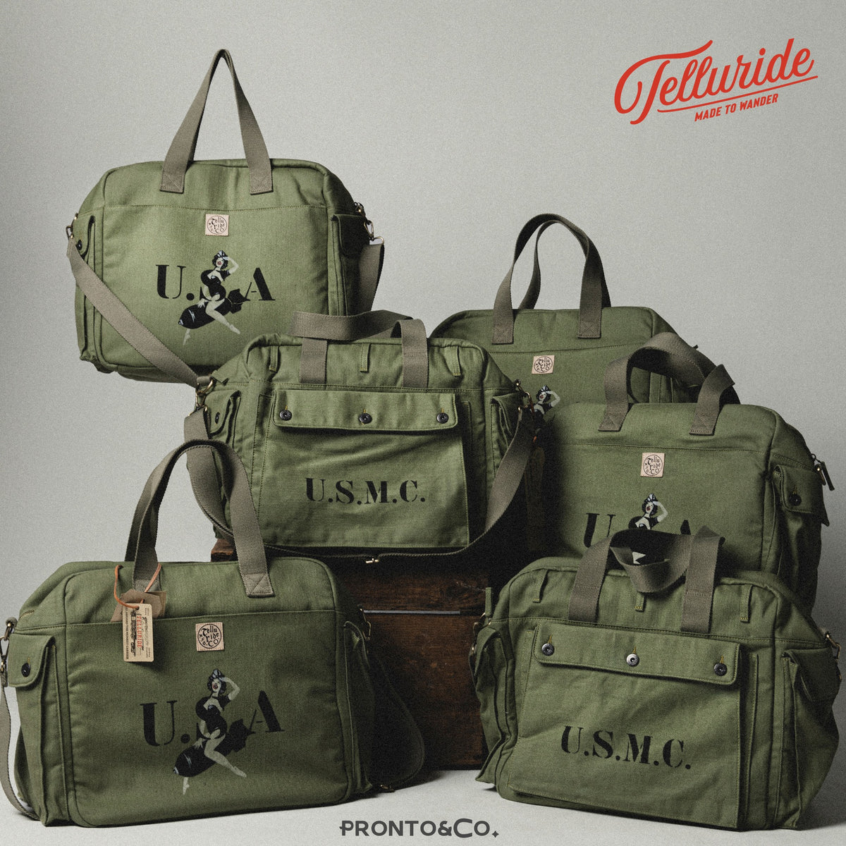 Telluride Monkey Carrier Tote — Sage Green — view 8