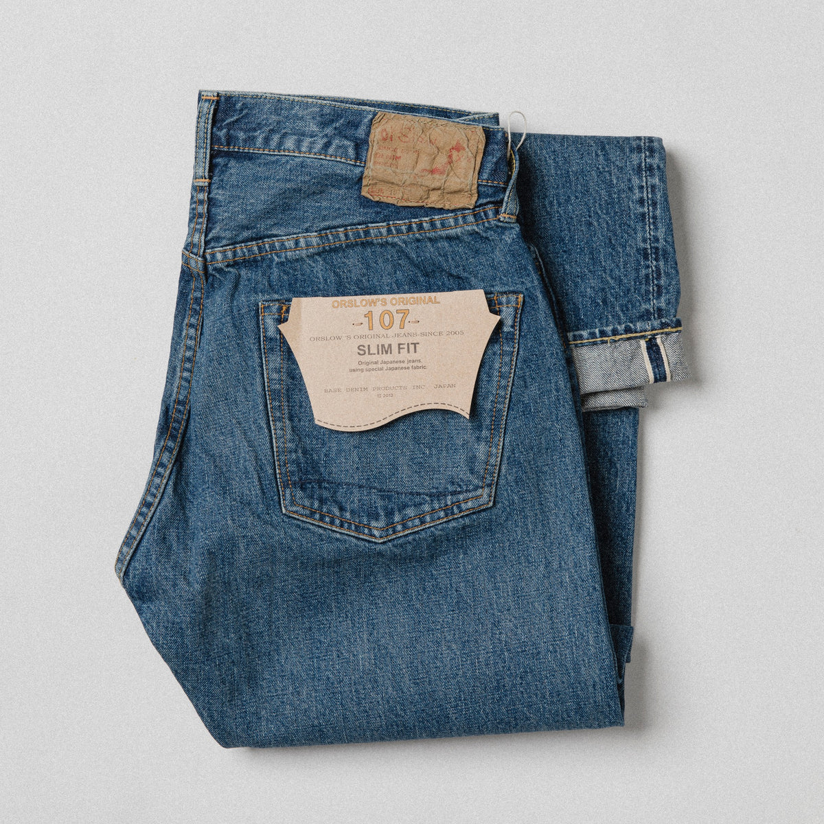 orSlow 107 Ivy Fit Selvedge Denim — 2 Year Wash — view 6
