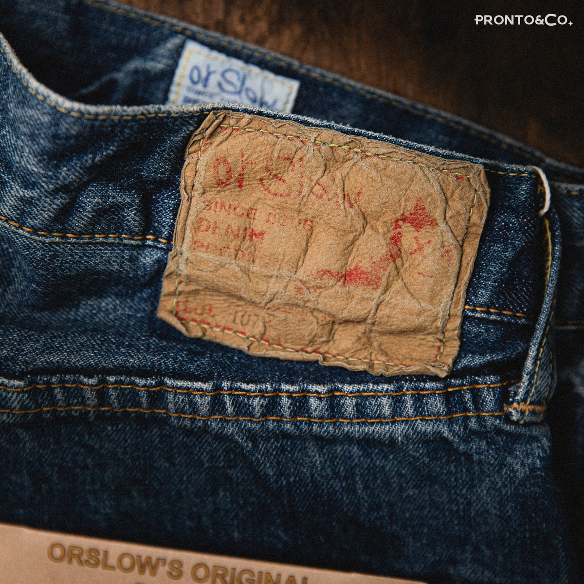 orSlow 107 Ivy Fit Selvedge Denim — 2 Year Wash — view 7