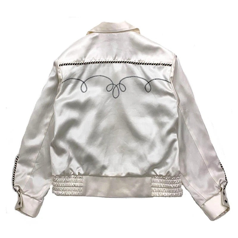 Dry Bones Western Style Satin Jacket — view 2