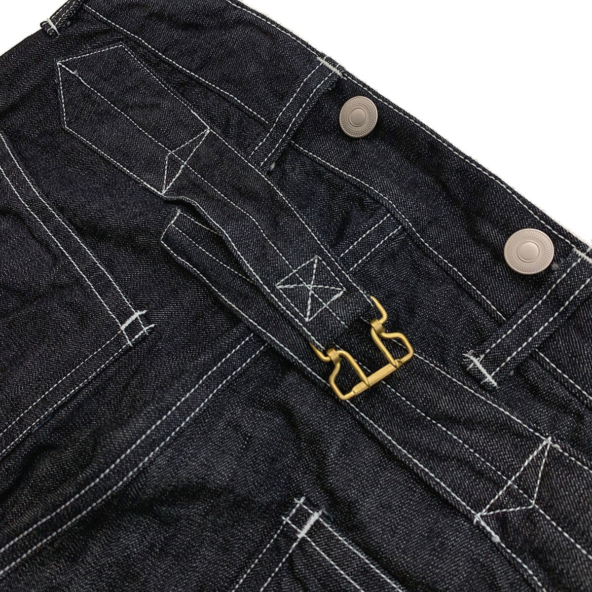 Dry Bones Army Denim Work Trousers — Indigo — view 5
