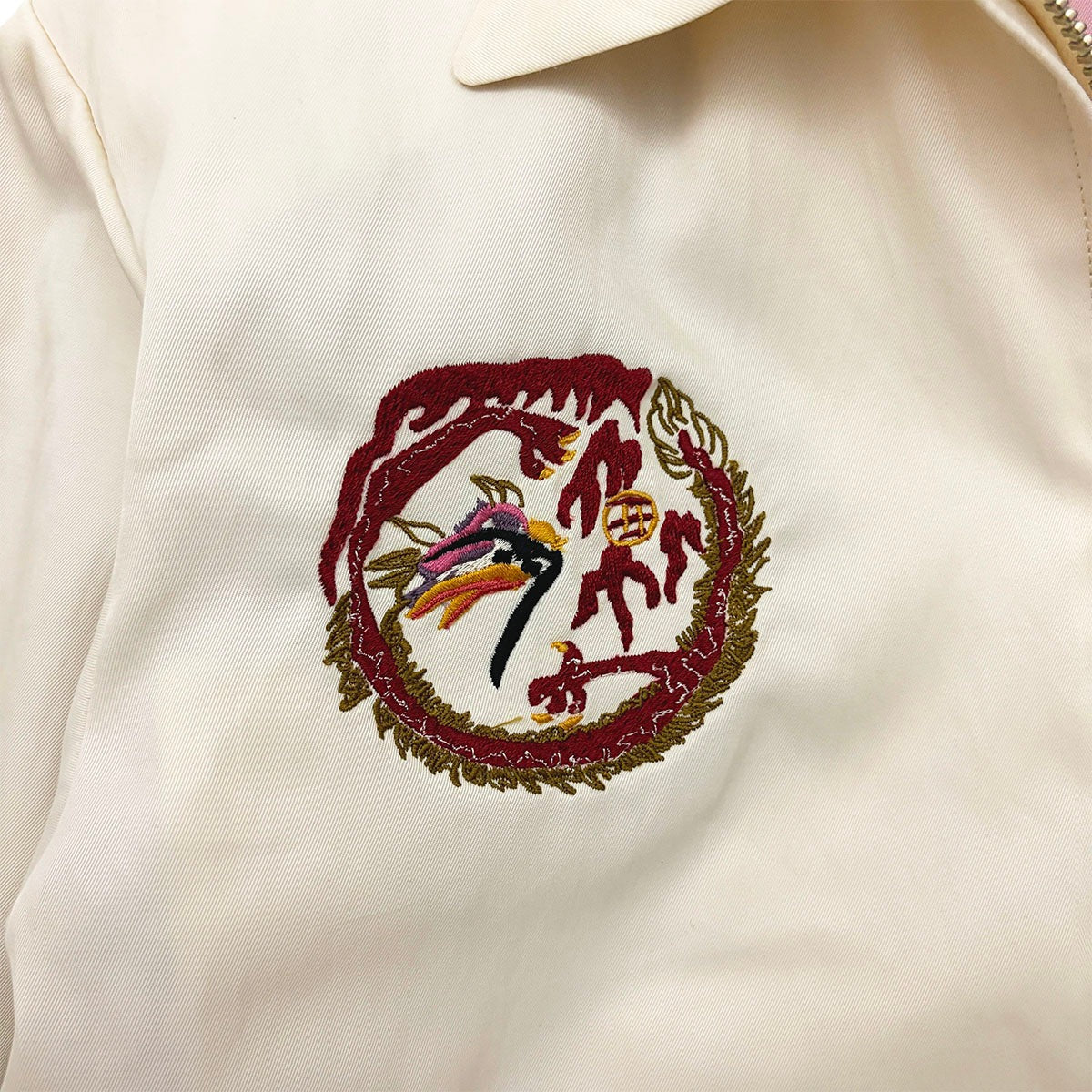 Dry Bones Embroidered Jacket Dragon — Ivory — view 7