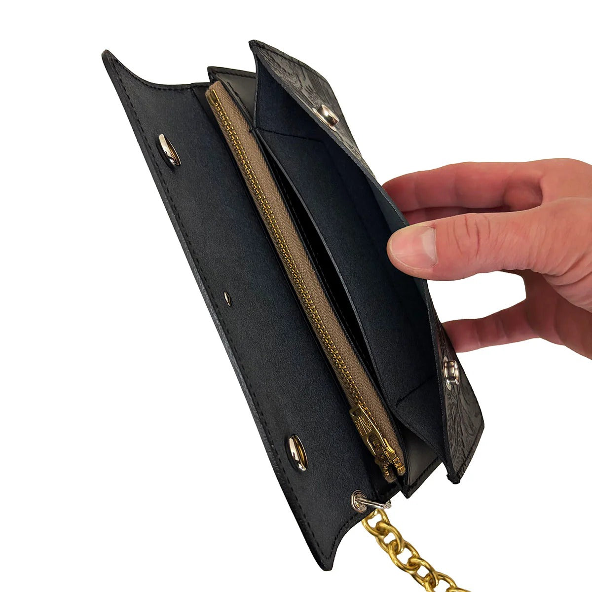 Dry Bones Emboss Trucker Wallet — Black — view 3