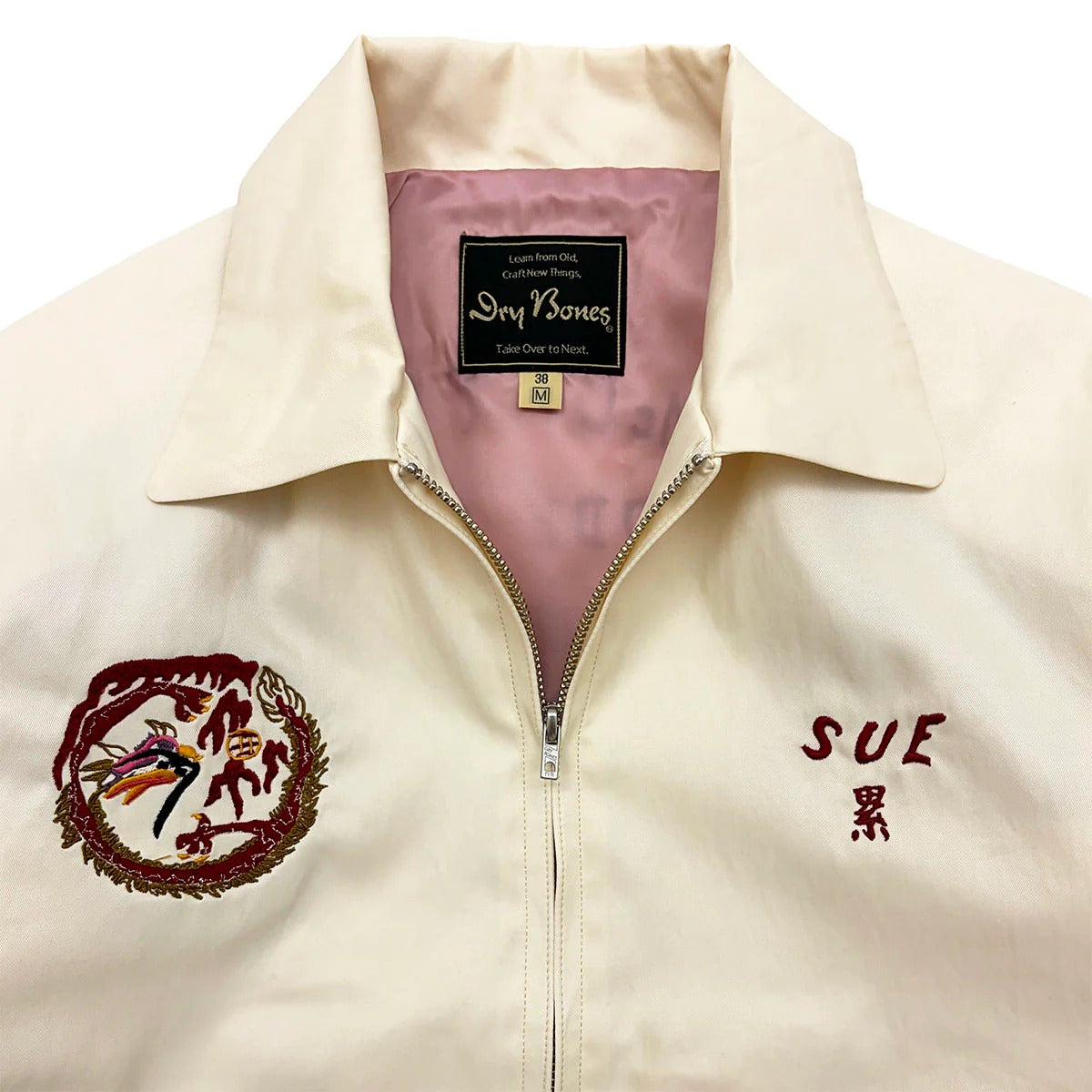 Dry Bones Embroidered Jacket Dragon — Ivory — view 4