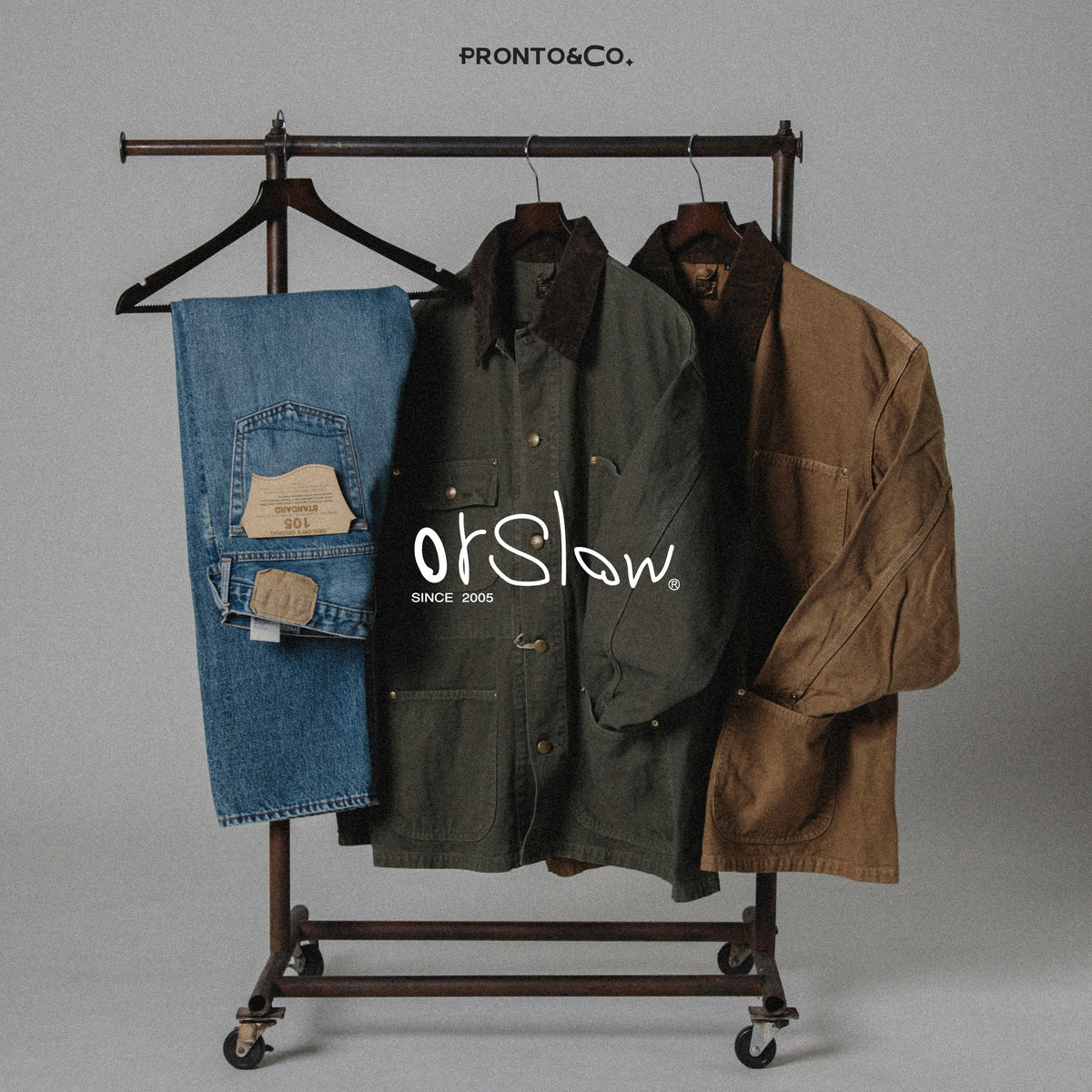 orSlow Relax Fit Oxford Coverall — Brown — view 6