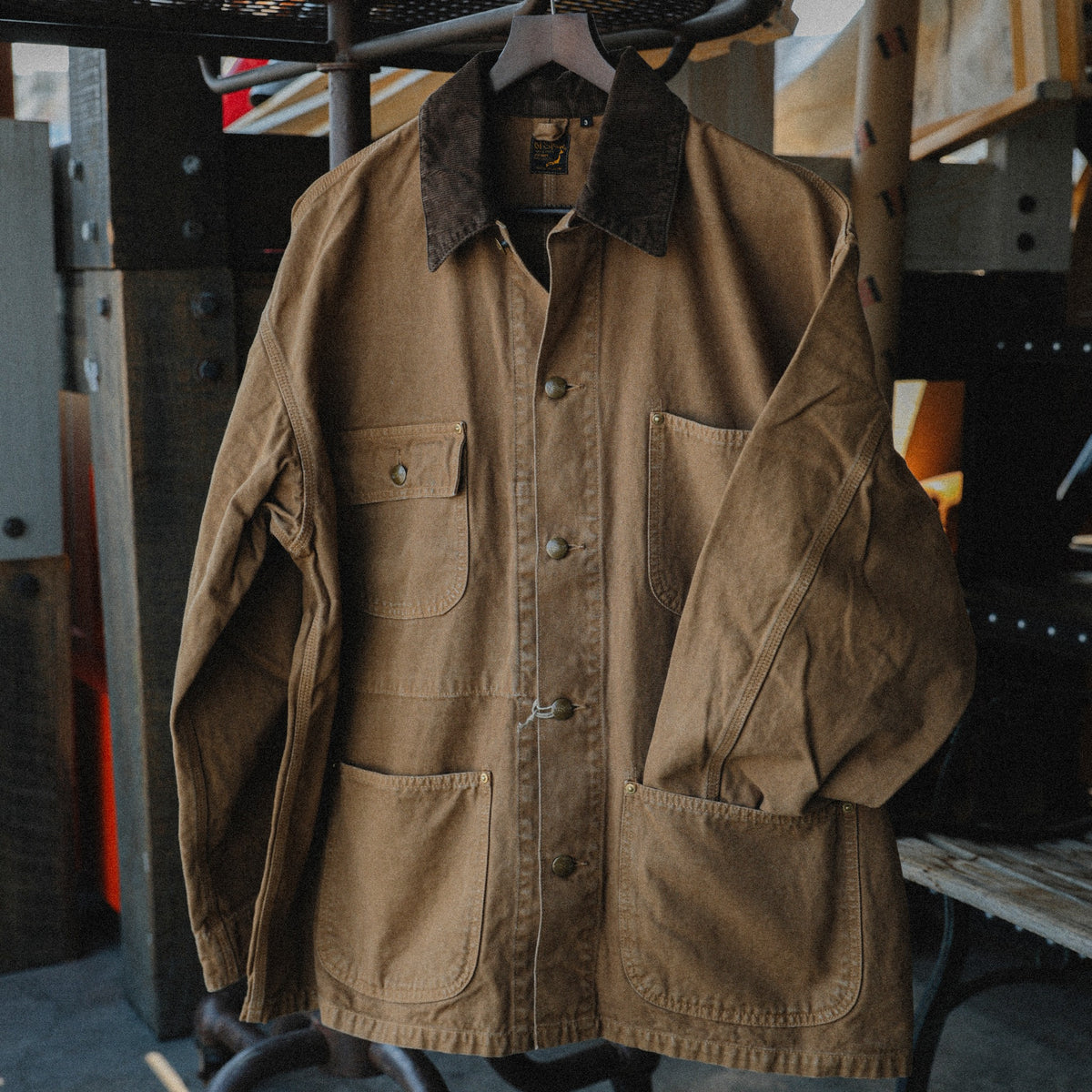 orSlow Relax Fit Oxford Coverall — Brown — view 5