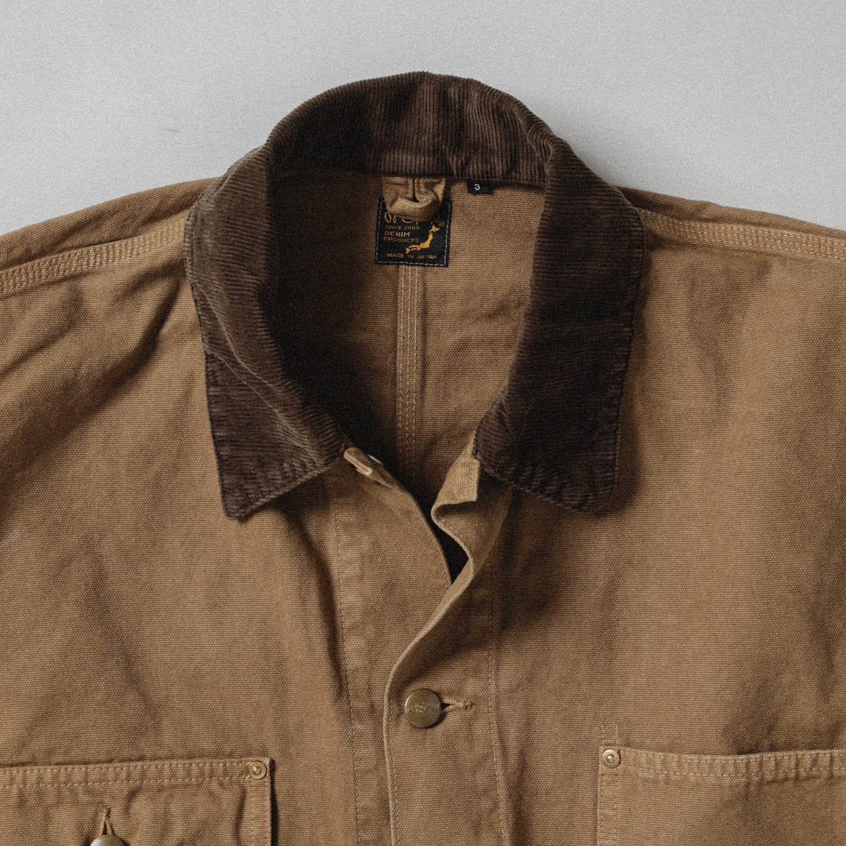 orSlow Relax Fit Oxford Coverall — Brown — view 3