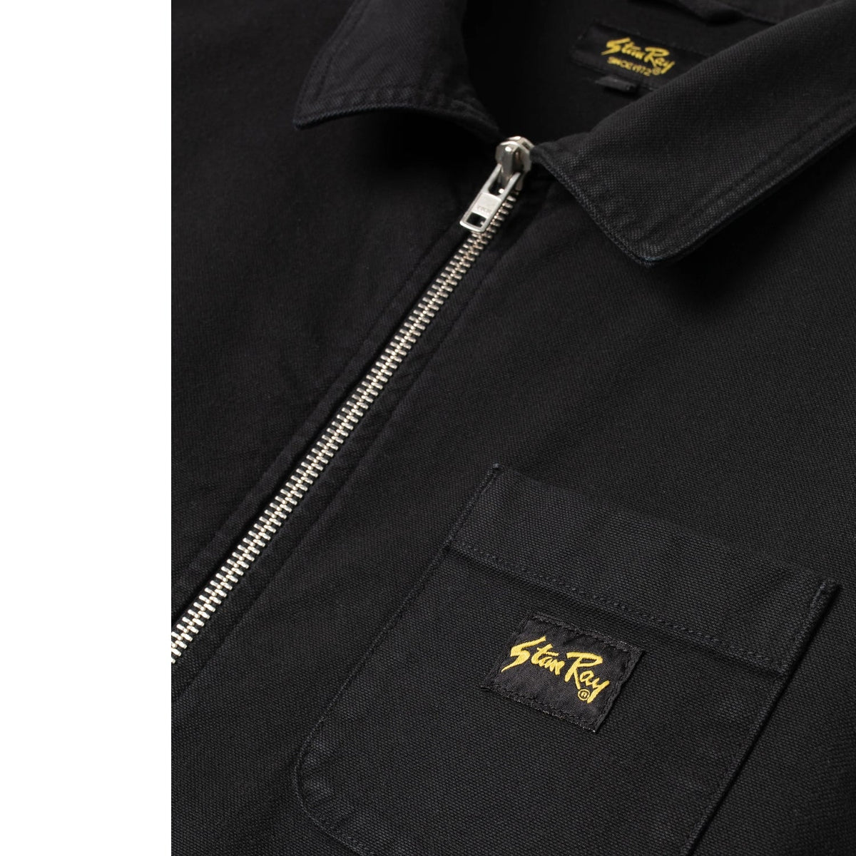 Stan Ray Zip Shirt — Washed Black Canvas — view 6