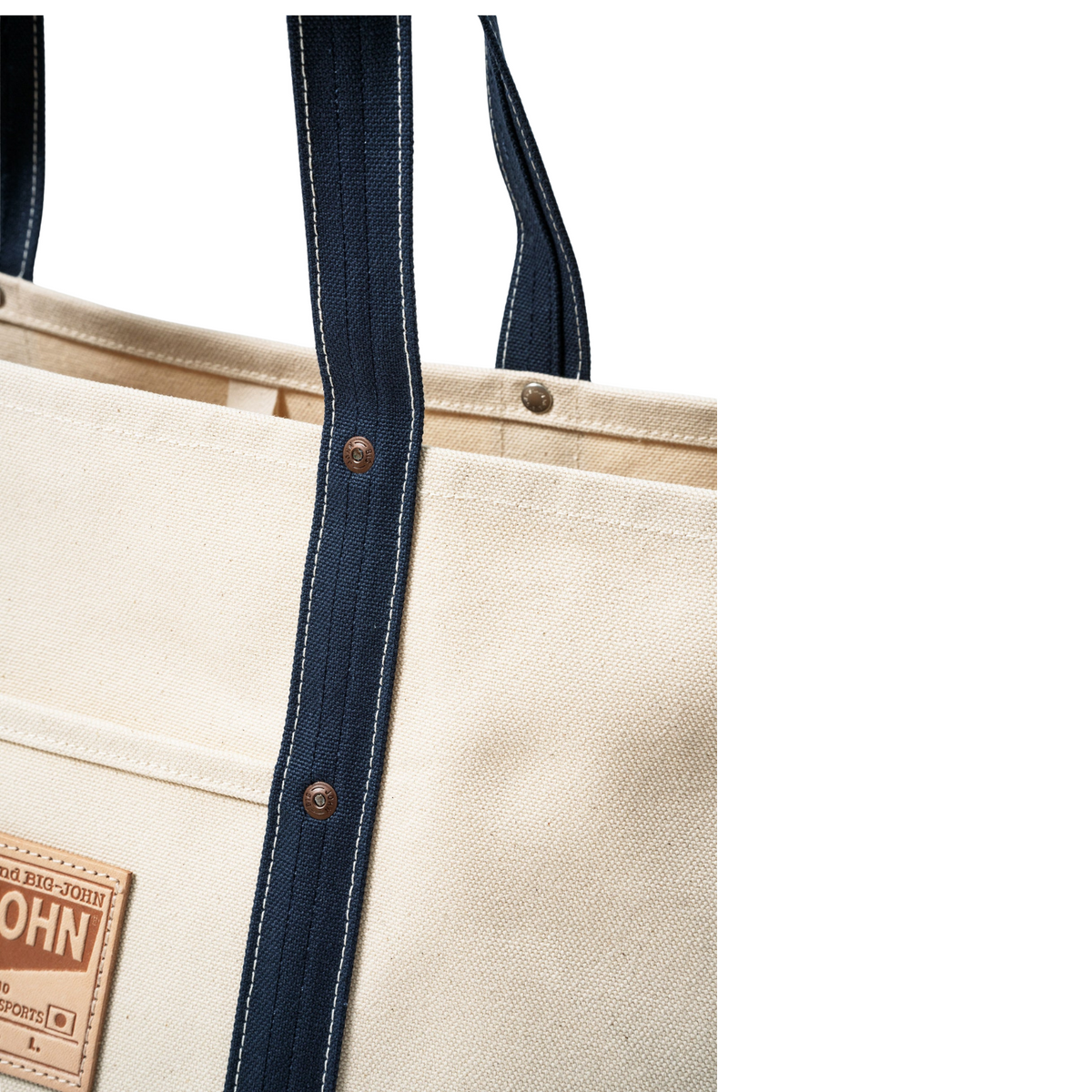 Big John VBTT45 Canvas Tote Bag — Kinari/Navy — view 6