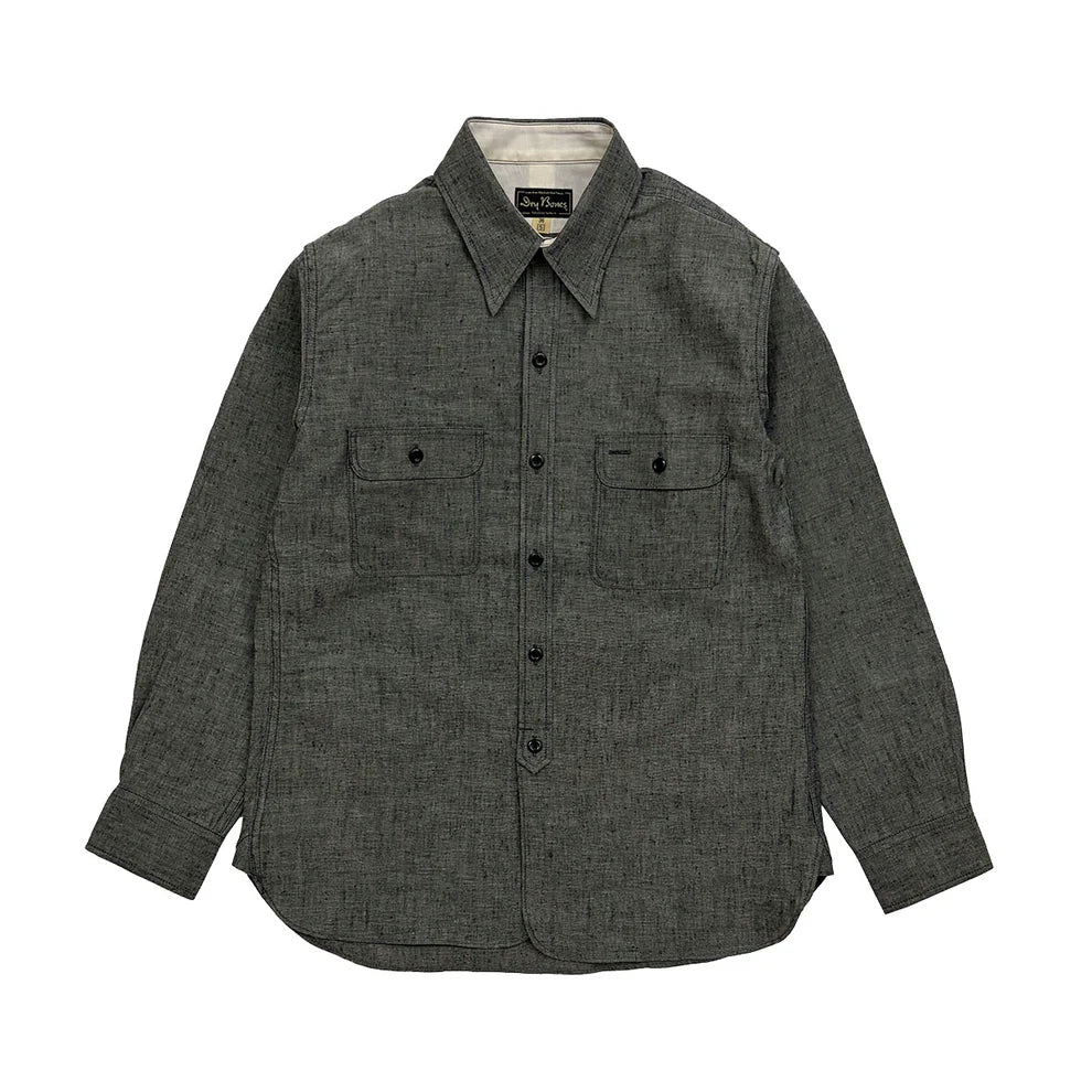 Dry Bones Nep Work Shirt — Gray — front view