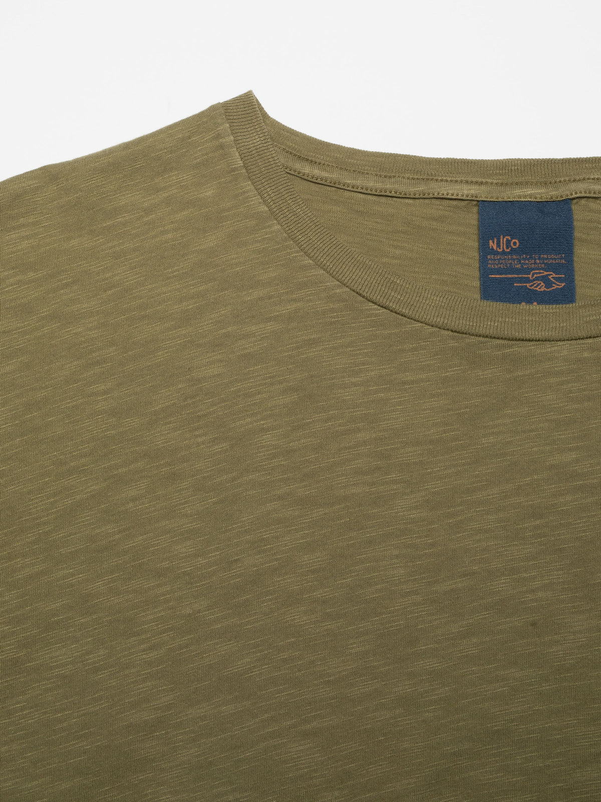 Nudie Jeans Roffe T-Shirt — Olive — view 2