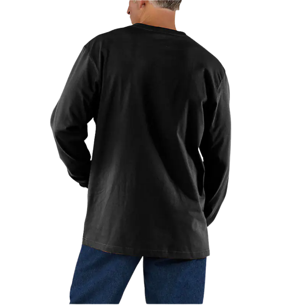 Carhartt Loose Fit Heavyweight Long-Sleeve Pocket T-Shirt — Black — view 2