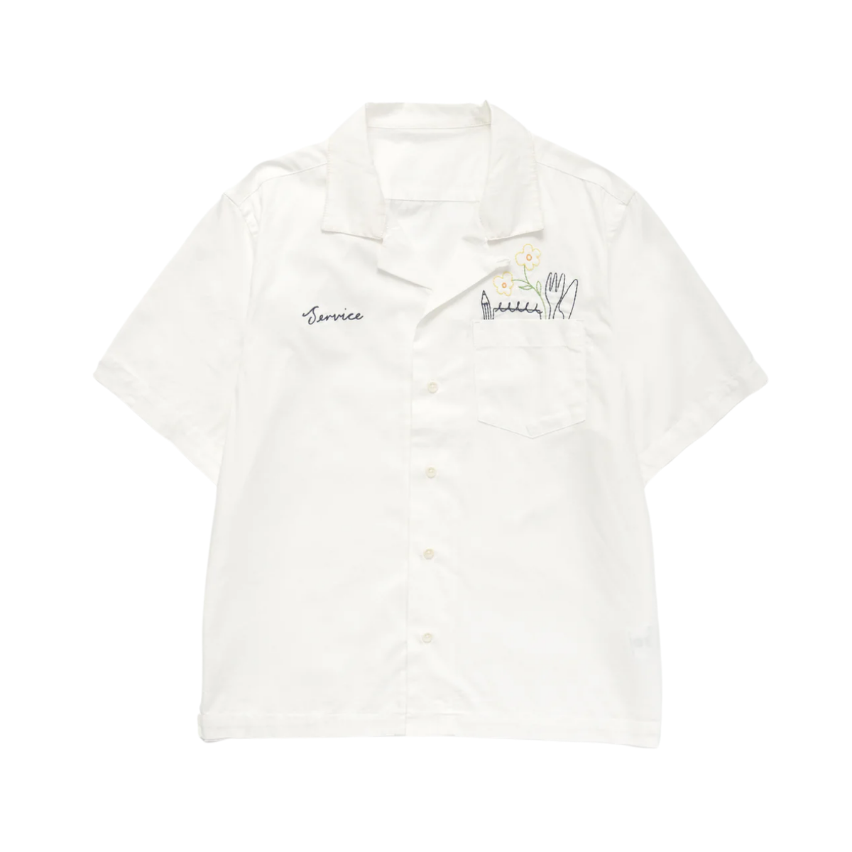 Service Works Light Twill Necessities Shirt — Off White — front view