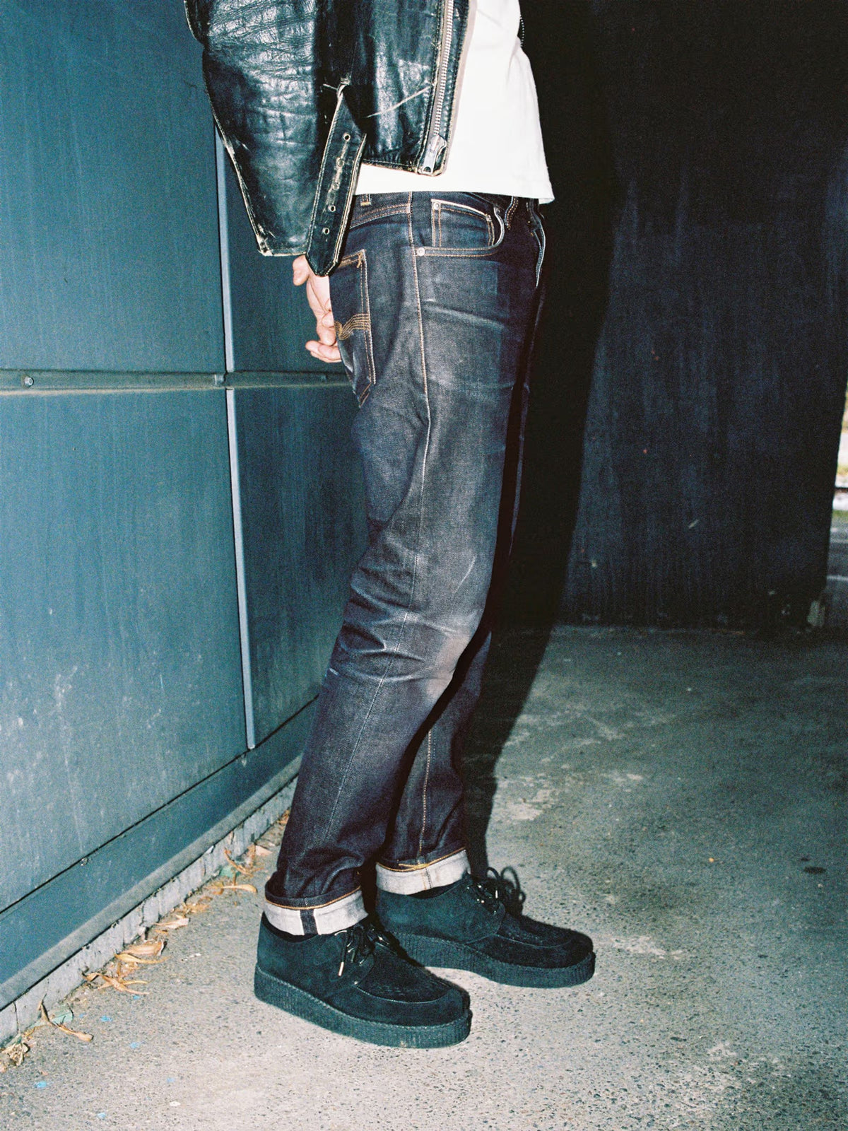 Nudie Jeans Solid Ollie — Dry Japan Selvage — front view