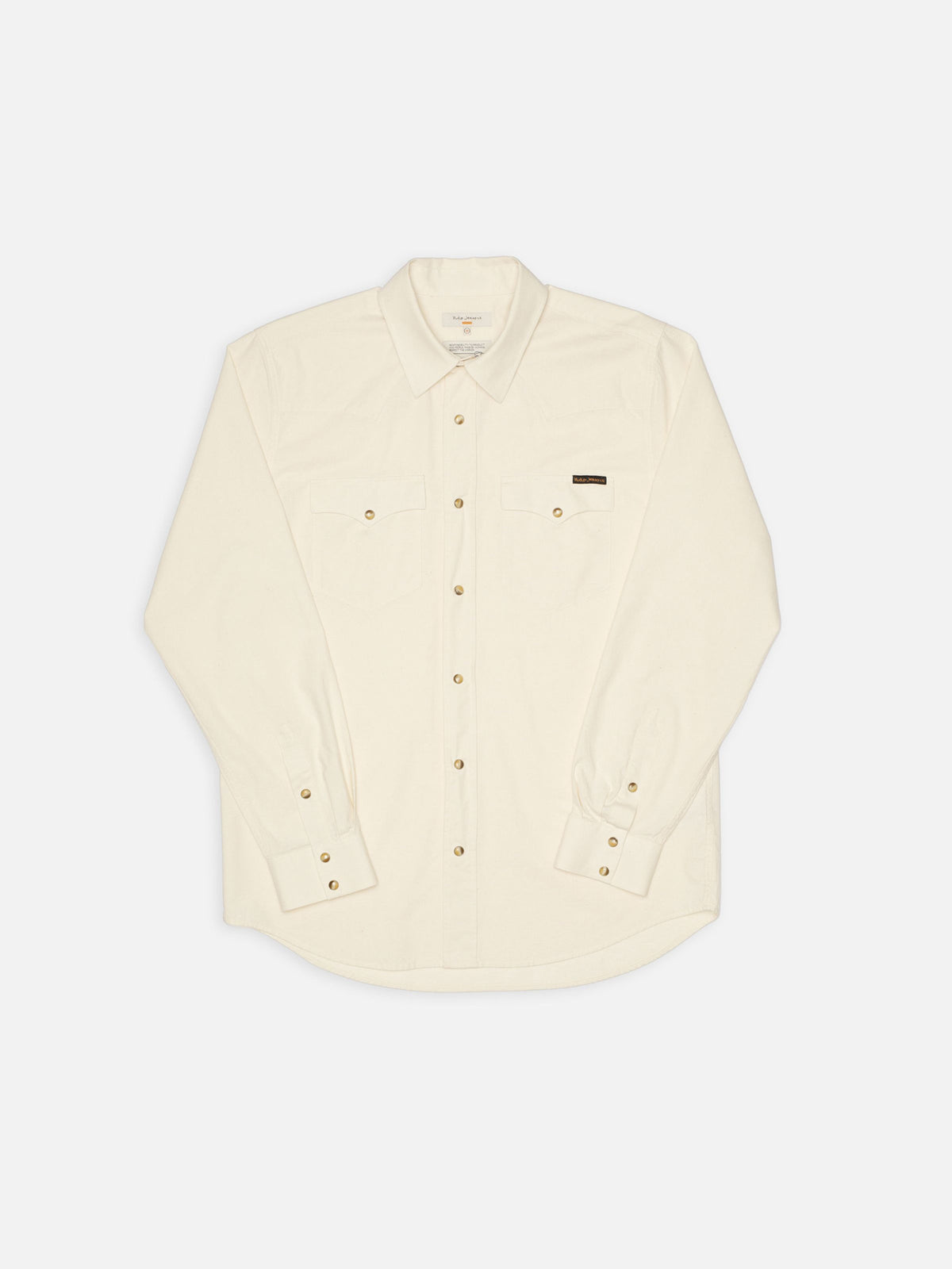 Nudie Jeans George Chambray Western Shirt — Ecru — view 2