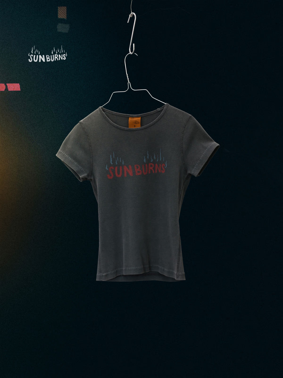Nudie Jeans Eve Sunburns T-Shirt — Black — front view